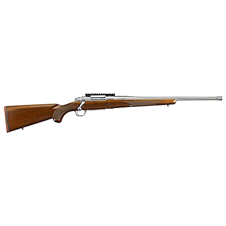 Ruger 57107 Hawkeye Hunter Full Size 308 Win 4+1 20  Satin Stainless Steel Threaded Barrel, Picatinny Rail Steel Receiver, Fixed American Walnut w/Pistol Grip Stock