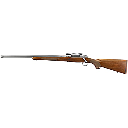 Ruger 57120 Hawkeye Hunter Full Size 6.5 Creedmoor 3+1  22 Satin Stainless Steel Threaded Barrel, Picatinny Rail Steel Receiver, Fixed American Walnut w/Pistol Grip Stock, Left Hand