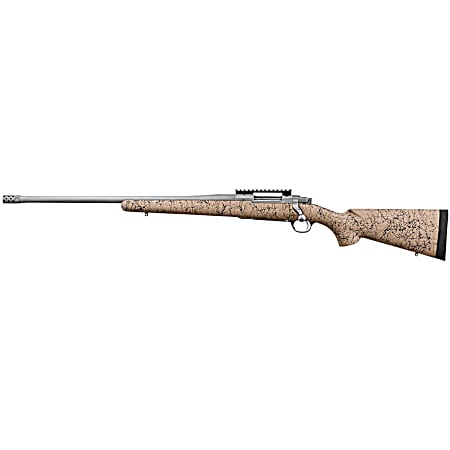 Ruger 57162 Hawkeye FTW Hunter Full Size 308 Win 4+1 22  Matte Stainless Threaded Barrel, Picatinny Rail Stainless Steel Receiver, Speckled Tan/Black HS Precision Synthetic Stock, Left Hand
