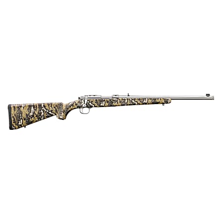 Ruger 7420 77/357  357 Mag 5+1 18.50 Brushed Stainless Threaded Barrel, Brushed Stainless Integral Scope Mount, Fixed Desolve Bare Reduced Camo Synthetic Stock, Thread Protector