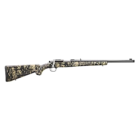 Ruger 7421 77/357  357 Mag 5+1 18.50 Blued Threaded Barrel, Blued Integral Scope Mount Steel Receiver, Fixed Kryptek Obskura Nox Camo Synthetic Stock, Thread Protector