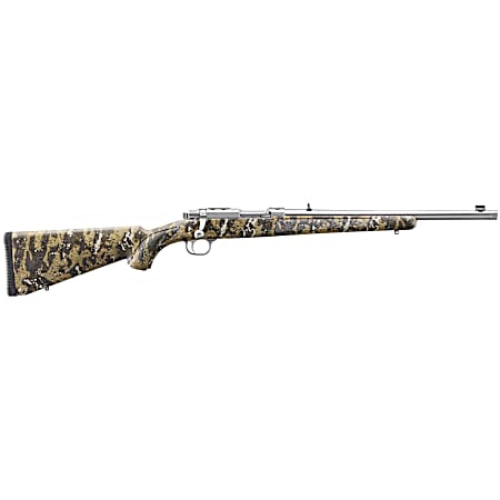 Ruger 7426 77/44  44 Rem Mag 4+1 16.60 Brushed Stainless Steel Threaded Barrel, Brushed Stainless Steel Receiver w/Integral Scope Mount, Desolve Bare Reduced Camo Synthetic Stock