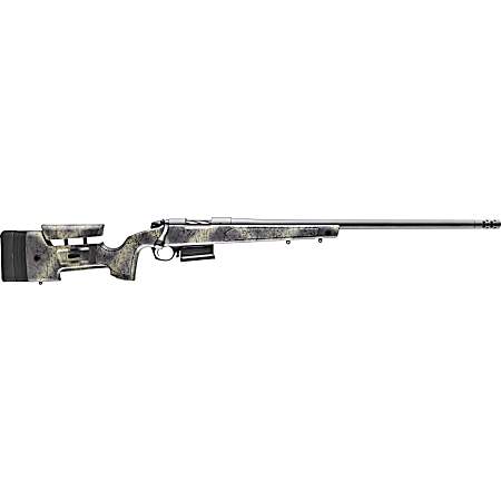 Bergara Rifles B14LM3613 B-14 Wilderness HMR 7mm PRC 5+1 24 Threaded, Sniper Gray Cerakote Barrel/Rec, Adj. SoftTouch Woodland Camo Stock with Mini-Chassis, Omni Muzzle Brake