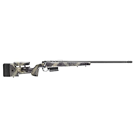 Bergara Rifles B14LM368 B-14 Wilderness HMR 300 PRC 5+1 26 Threaded, Sniper Gray Cerakote Barrel/Rec, Adj. SoftTouch Woodland Camo Stock with Mini-Chassis, Omni Muzzle Brake