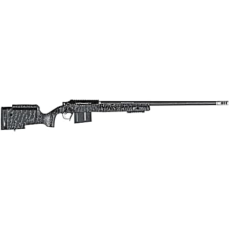 Christensen Arms 800400300 BA Tactical Long Range 338 Lapua Mag 3+1 27 Carbon Fiber Barrel, Black Nitride Finish, Black with Gray Webbing Stock