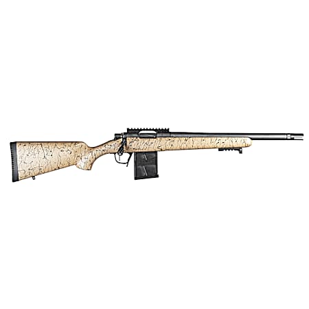 Christensen Arms 8010612300 Ridgeline Scout Full Size 300 Blackout 4+1, 16 Black Nitride Steel Threaded Barrel, Black Nitride Aluminum Receiver, Tan w/Black Webbing Fixed Sporter Stock