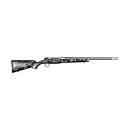 Christensen Arms 8010631600 Ridgeline FFT TI 6.8 Western 3+1 20 Carbon Fiber Threaded Barrel, Stainless Titanium Rec, Black with Gray Accents Stock