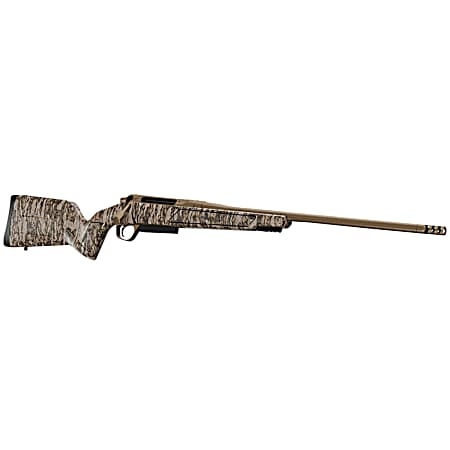Christensen Arms 8011501600 Evoke  7mm Rem Mag 4+1 22 Flat Dark Earth Cerakote #4 Contour Threaded Barrel, Mossy Oak Bottomland Fixed Hybrid Hunter w/Picatinny Rail Synthetic Stock