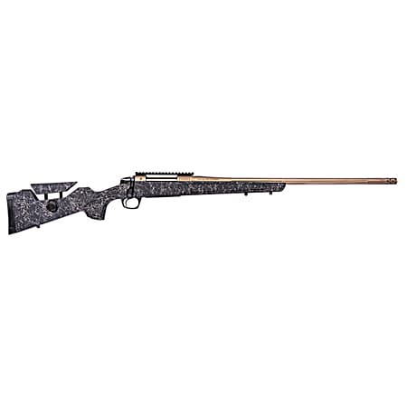 CVA CR3953F Cascade Long Range Hunter Full Size 308 Win 22 Smoked Bronze Cerakote Steel Threaded Barrel, Black w/Smoked Bronze Web Synthetic Stock