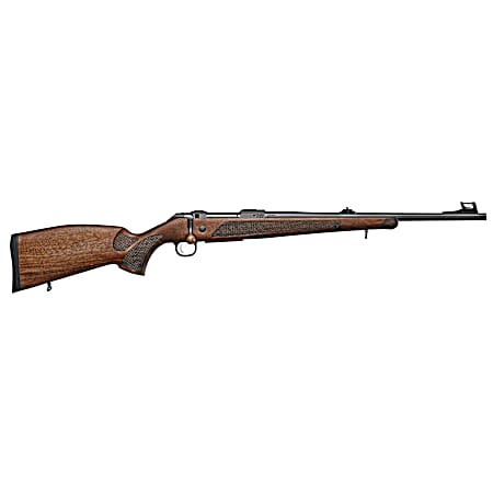 CZ-USA 07308 600+ Lux 30-06 Springfield 5+1 20 Black Nitride Threaded Barrel, Black Nitride Steel Drilled & Tapped Receiver, Walnut Fixed Stock