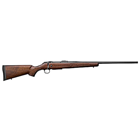 CZ-USA 07713 CZ 600 American ST2 6.5 Creedmoor 5+1 24 Threaded, Black Barrel/Rec, Walnut Stock, Adj. Trigger