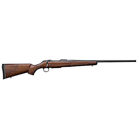 CZ-USA 07727 600+ American Full Size 270 Win 5+1  24 Black Nitride Threaded Barrel, Black Nitride Steel Drilled & Tapped Receiver, Turkish Walnut Fixed Stock