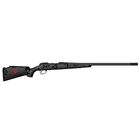 Fierce Firearms FCTRG300PRC24BBO CT Rage  300 PRC Caliber with 3+1 Capacity, 24 Carbon Fiber Barrel, Black Cerakote Metal Finish & Blackout Camo Fixed Fierce Tech C3 Stock, Right Hand (Full Size)