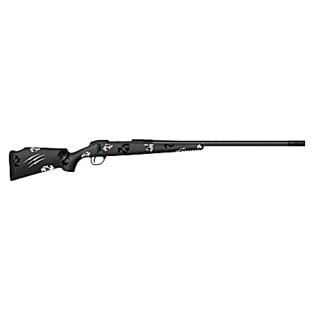 Fierce Firearms FCTRG65PRC22BBO CT Rage  6.5 PRC Caliber with 3+1 Capacity, 22 Carbon Fiber Barrel, Black Cerakote Metal Finish & Blackout Camo Fixed Fierce Tech C3 Stock, Right Hand (Full Size)