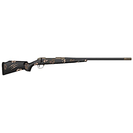 Fierce Firearms FCTRG7MMBC20BS CT Rage  Full Size 7mm BC 3+1 20 Black Carbon Fiber Match Grade Threaded Barrel, Black Cerakote Drilled & Tapped Titanium Receiver, Monte Carlo Carbon Fiber Stock