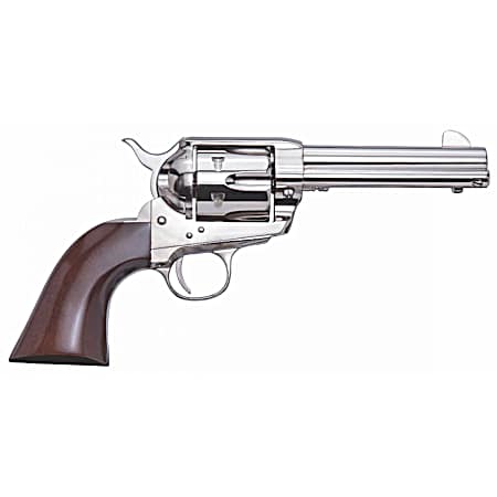 Cimarron PPP45N Pistolero  45 Colt (LC) 6 Shot, 4.75 Nickel-Plated Steel Barrel, Cylinder & Frame, Wide Front Sight, Smooth Walnut Grip