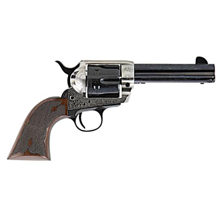 Cimarron PP410LSFW Frontier Pre-War 1896-1940 45 Colt (LC) 6 Shot, 4.75 Blued Steel Barrel, Blued Cylinder, Old Silver Engraved Steel Frame, Checkered Walnut Grip, Exposed Hammer