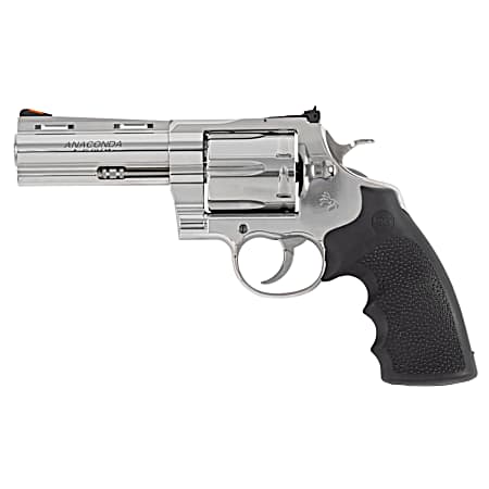 Colt Mfg ANACONDASP4RTS45C Anaconda  45 Colt (Long Colt) 6rd Shot 4.25 Stainless Vent Rib Barrel, Cylinder & Frame, Black Grip