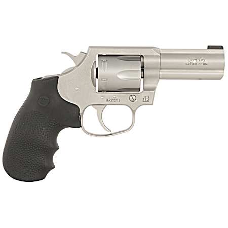 Colt Mfg KCOBRASM3BB King Cobra  Small 357 Mag 6 Shot 3 Matte Stainless Steel Barrel, Cylinder Frame, Black Hogue Overmolded Grips, Exposed Hammer