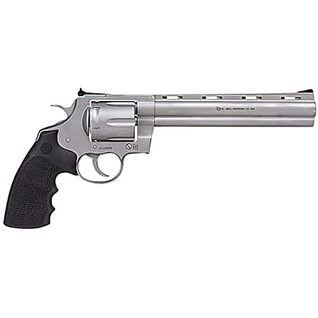 Colt Mfg PYTHONSM8RTS Python  357 Mag/38 Special 6 Shot 8 Bead Blasted Vent Rib Barrel, Cylinder & Frame, Black Rubber Grip, Exposed Hammer