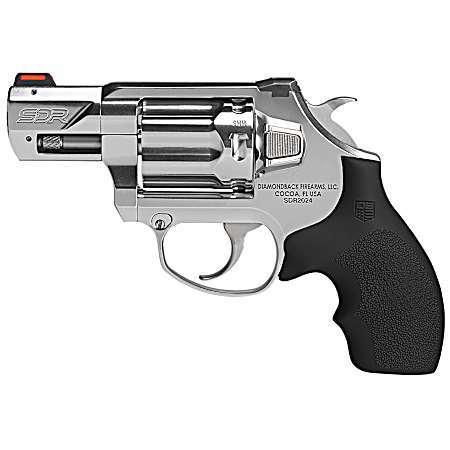 Diamondback DB0700P701 SDR  9mm Luger 6  Shot 3 Polished Stainless Steel Barrel, Cylinder & Frame, Black Hogue Rubber Grip, Exposed Hammer