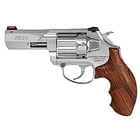 Diamondback DB075AS703 SDR  357 Mag/38 Special +P 6 Shot 3 Stainless Steel Barrel, Polished  Stainless Steel Cylinder & Frame, Hogue Wood Grip, Exposed Hammer
