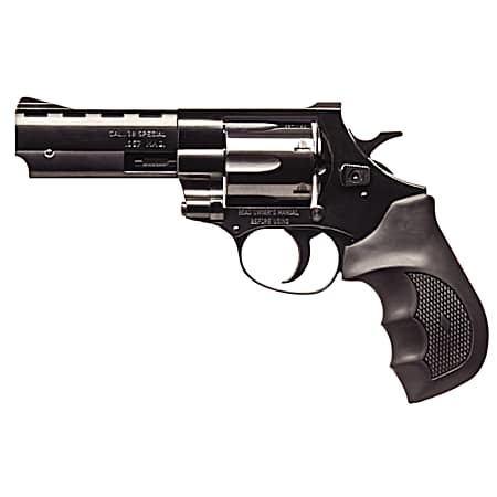 Weihrauch Guns EARB3574 Windicator  357 Mag 6rd 4 Blued Steel Barrel & Cylinder, Compact Blued Steel Frame w/Exposed Hammer, Ramp Front/Fixed Rear Sights, Finger Grooved Black Rubber Grip