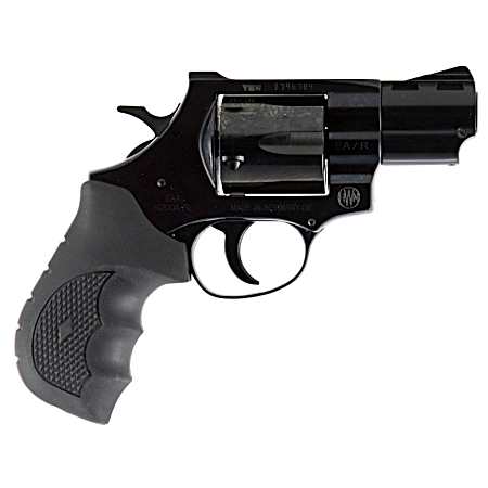 Weihrauch Guns 770130 Windicator  357 Mag 6rd 2 Blued Steel Barrel & Cylinder, Compact Steel Frame w/Exposed Hammer, Ramp Front/Fixed Rear Sights, Finger Grooved Black Rubber Grip