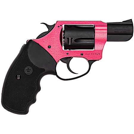 Charter Arms 53824 Undercover Lite Small 38 Special, 5 Shot 2 Black Passivate Stainless Steel Barrel & Cylinder, Red Aluminum Frame w/Black Finger Grooved Rubber Grip, Exposed Hammer