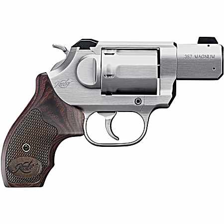 Kimber Mfg, Inc 3400021CA K6S *CA Compliant DA/SA 357 Mag 6 Shot 2 Brushed Stainless Steel Barrel & Cylinder, Brushed Stainless Stainless Steel Frame, Diamond Checkering Grip, Exposed Hammer