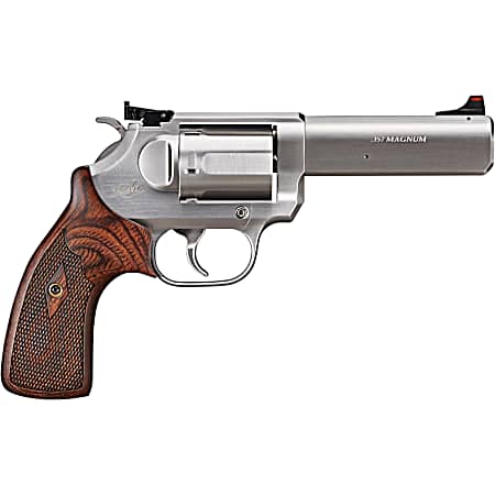 Kimber Mfg, Inc 3700621CA K6S Target *CA Complaint DA/SA 357 Mag 6 Shot 4 Brushed Stainless Steel Barrel & Cylinder, Brushed Stainless Stainless Steel Frame, Diamond Checkering Grip, Exposed Hammer
