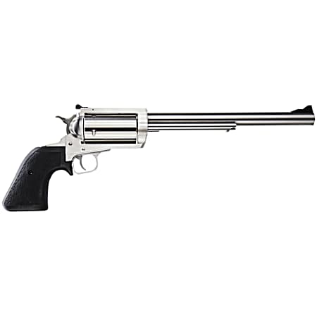 Magnum Research BFR4570 BFR Long Cylinder Large Frame 45-70 Gov 5 Shot, 10 Brushed Stainless Steel Barrel, Cylinder & Frame, Black Rubber Grip, Exposed Hammer