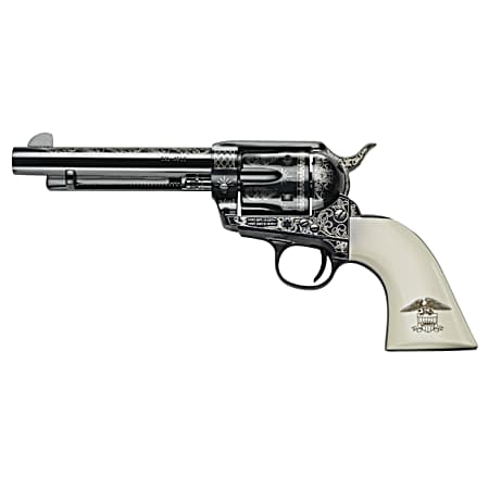 Pietta GW45LLE434NMUI 1873 GW2 Liberty 45 Colt (LC) 6 Shot, 4.75 Blued Engraved Steel Barrel, Cylinder, Frame & Hammer, Ultra Ivory Grip w/Engraved Liberty Eagle