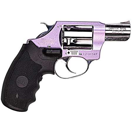 Charter Arms 53842 Undercover Lite Chic Lady Small 38 Special 5 Shot 2 High Polished Stainless Steel Barrel & Cylinder, Lavender Aluminum Frame w/Black Crimson Trace Laser Grip, Exposed Hammer