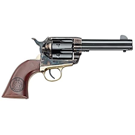 Pietta HF357CHBR434NMUS 1873 Great Western II U.S. Marshal 357 Mag 6rd 4.75 Blued Steel Barrel & Cylinder, Color Case Hardened Steel Frame, Walnut w/Engraved US Marshal's Badge Grip, Exposed Hammer