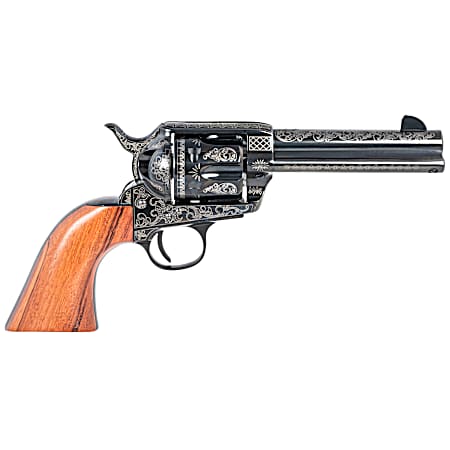 Pietta HF45LLE434NMBW 1873 Great Western II  Sports South Exclusive 45 Colt (Long Colt) 6rd 4.75 Blued Engraved Steel Barrel & Cylinder, Blued Engraved Steel Frame, Walnut Grip, Exposed Hammer