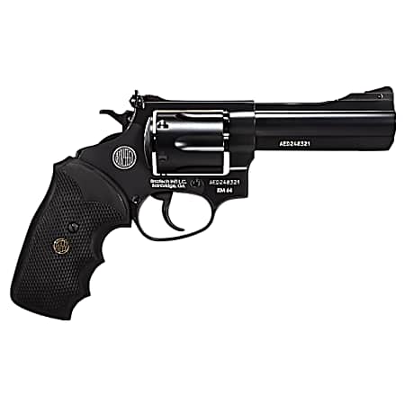 Rossi 2RM641 RM64  Medium Frame 357 Mag 6 Shot, 4 Black Steel Barrel, Cylinder & Frame, Black Textured Rubber Grip, Hammer Block Safety