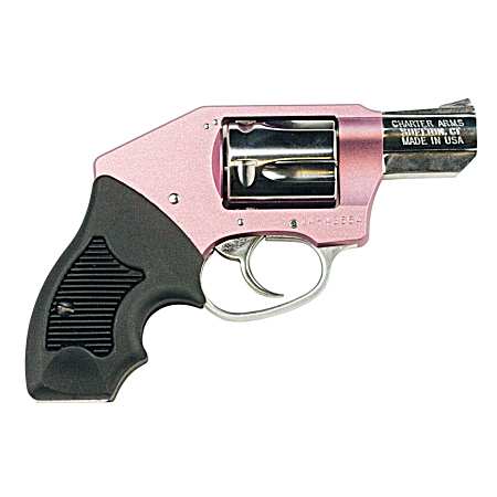 Charter Arms 53852 Chic Lady Off Duty Small 38 Special, 5 Shot 2 High Polished Stainless Steel Barrel & Cylinder, Pink Aluminum Frame, Pearl Grip, Concealed Hammer