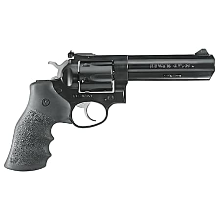 Ruger 1756 GP100  Sports South Exclusive 357 Mag 6 Shot 5 Blued Full Lug Steel Barrel, Blued Cylinder Blued Steel Frame, Black Finger Grooved Rubber Grip, Transfer Bar Safety, Exposed Hammer