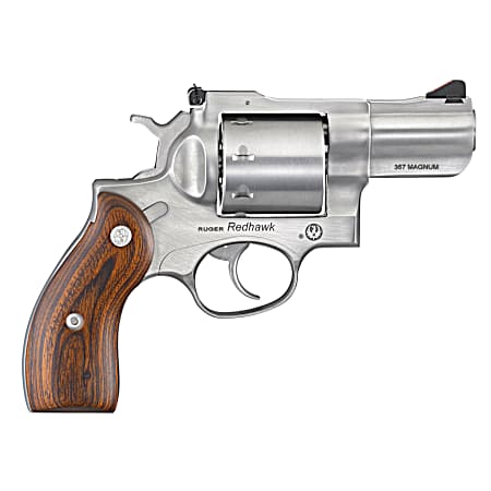 Ruger 5051 Redhawk  357 Mag/38 Special 8rd 2.75 Satin Stainless Steel Barrel, Cylinder & Frame, Hardwood Grip