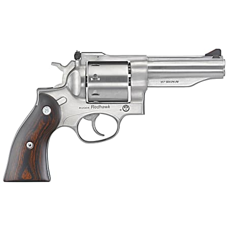 Ruger 5059 Redhawk *MA Compliant 357 Mag  4.20 Barrel 8rd Triple-Locking Cylinder, Satin Stainless Steel, Hardwood Grip, Transfer bar Safety