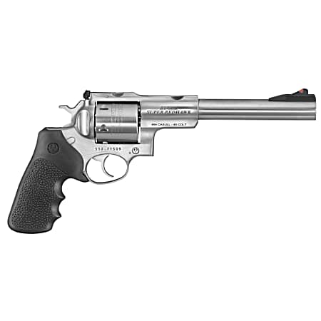 Ruger 5507 Super Redhawk  Large Frame 480 Ruger 6rd 7.50 Satin Stainless w/Integral Mount Barrel, Satin Stainless Steel Cylinder & Frame, Hogue Tamer Monogrip, Transfer Bar Safety, Exposed Hammer