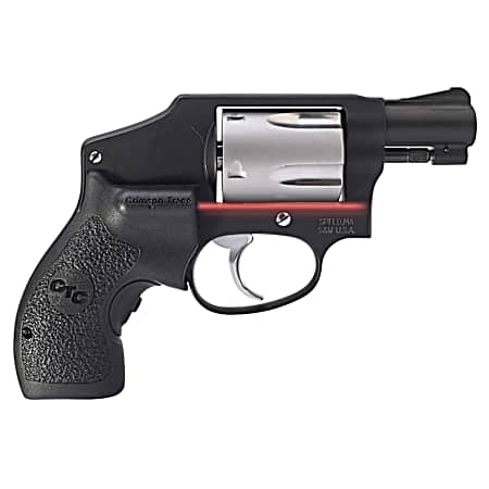 Smith & Wesson 12643 Performance Center Model 442 38 S&W Spl +P 5rd 1.88 Black Stainless Steel Barrel, Black Fluted Cylinder, Matte Black Aluminum Black Frame with Black Crimson Trace Lasergrip