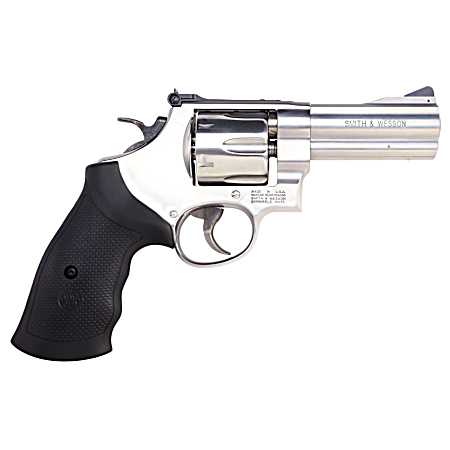 Smith & Wesson 12463 Model 610  N-Frame 10mm Auto/40 S&W 6 Shot 4 Stainless Steel Barrel, Cylinder &  Frame, Black Finger Grooved Grip, Internal Lock Safety, Exposed Hammer