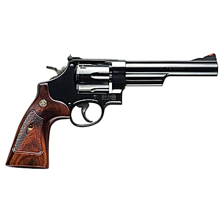 Smith & Wesson 150481 Model 57 Classic 41 Rem Mag Blued Carbon Steel 6 Barrel, 6rd Cylinder & N-Frame, Checkered Square Butt Walnut Grip, Color Case Wide Spur Hammer