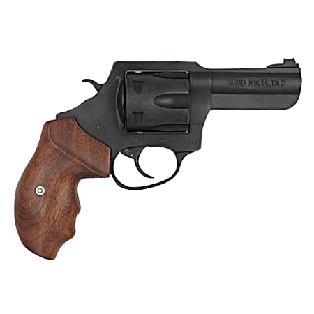 Charter Arms 63546 Professional  357 Mag 6 Shot, 3 Black Nitride Steel Barrel, Cylinder & Frame w/Walnut Finger Grooved Grip