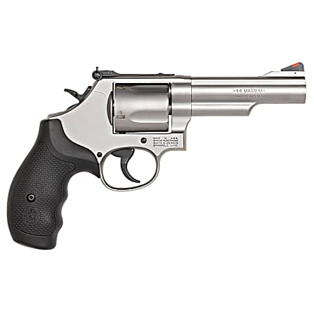 Smith & Wesson 162069 Model 69  44 Rem Mag or 44 S&W Spl Stainless Steel 4.25 2 Piece Barrel & 5rd Cylinder, Matte Stainless Steel L-Frame, Full Stop Strap & Barrel Serration, Internal Lock