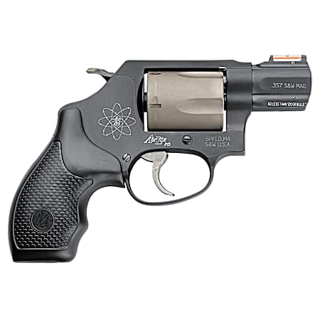 Smith & Wesson 163064 Model 360 Personal Defense 357 Mag or 38 S&W Spl +P 1.88  Black Stainless Steel Barrel, 5rd Titanium Cylinder, Black Scandium Alloy J-Frame, HiViz Fiber Optic Orange Front Sight