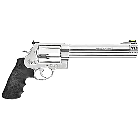 Smith & Wesson 163460 Model 460 XVR Extra Large 460 S&W Mag 5 Shot 8.38 Satin Compensated Barrel, Satin Cylinder, Satin Stainless Steel Frame, Black Finger Grooved Grip, Exposed Hammer