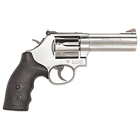 Smith & Wesson 164194 Model 686 Plus 357 Mag or 38 S&W Spl +P Stainless Steel 4.12 Barrel, 7 Shot, Satin Stainless Steel L-Frame, Red Ramp Front/White Outline Rear Sights, Internal Lock